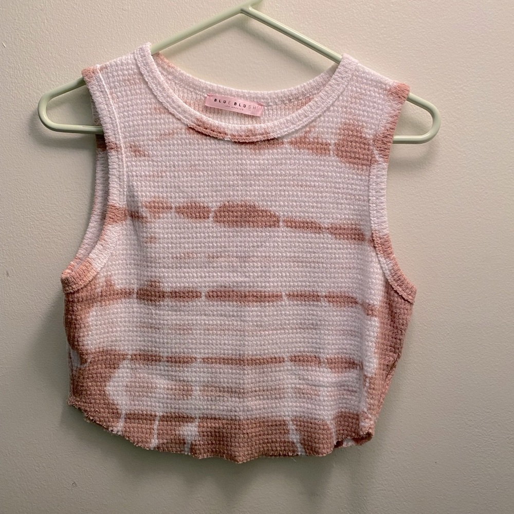 Blue Blush Racer Tank Top